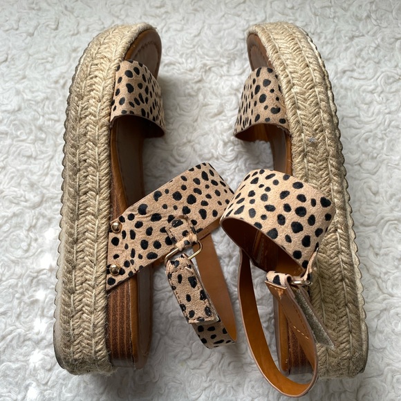 Pierre Dumas MAGIC 1 CHEETAH PRINT platform sandals 6.5 - Picture 5 of 7